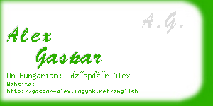 alex gaspar business card
